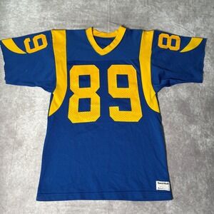 True Vintage Sand-Knit Los Angeles Rams Jersey 89 Blue Yellow Mens Medium NFL